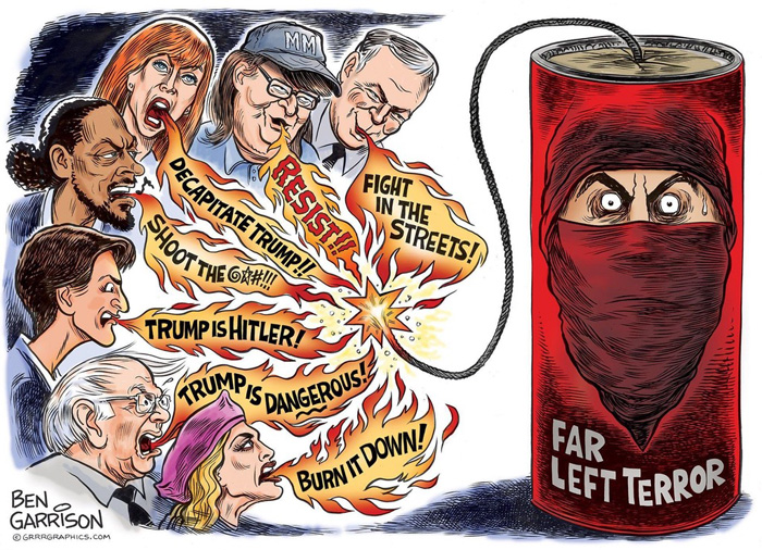 violent-left-lights-fuse-ben-garrison-cartoon